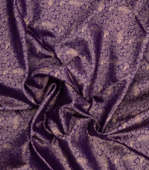 Purple Woven Art Dupion Saree With Floral Zari Motifs-BL5920