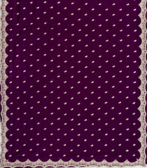 Dark Purple Woven Synthetic Blended Saree With Embroidered Motifs-EN2066