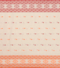 Cream Handloom Bengal Cotton Saree With Floral motifs-BG1803