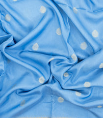 Turquoise Woven Blended Viscose Saree With Zari Buttas-BL5624