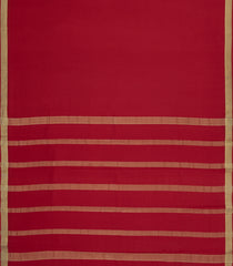 Crimson Woven Mysore Silk Saree With Zari Border-MS3335