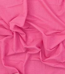 BubbleGum Pink Handloom Bengal Cotton Saree With Contrast Border-BG1680