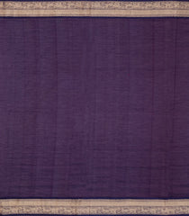 Dark Purple Handloom Soft Silk Cotton Saree With Veldari Stripes-SC4566