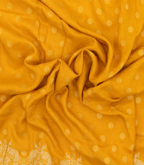 Mustard Woven Synthetic Viscose Saree With Floral Motifs-BL4728