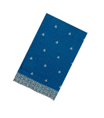 Blue Synthetic Vichitra Zari Embroidery With Stone Work-BL5469
