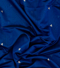 Blue Handloom Maheswari Silk Cotton Saree With Buttas-SC4171