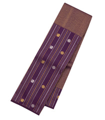 Dark Purple Handloom Kanchipuram Silk Saree With Coin Motifs-KA15781