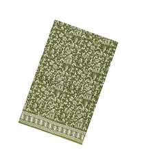Green Printed Jaipur Cotton Saree With Tribal Motifs-JC1709