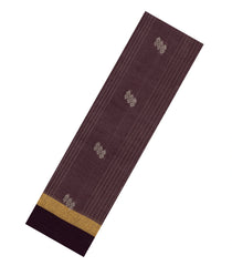 Chocolate Brown Woven Rasipuram Cotton Sari With Buttas-RA2612