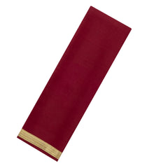 Maroon Woven Mysore Silk Saree With Zari Border-MS3695
