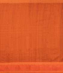 Navy Blue Woven Tussar Silk Saree With Contrast Temple Border-TU3251