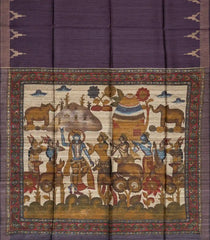 Lilac Handloom Dupion Silk Saree With Printed Pallu-DS0500