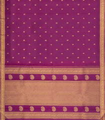 Magenta Handloom Kanchipuram Silk Saree With Zari Buttas-KA15250