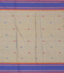 Aquamarine Woven Chirala Cotton Saree With Buttas & Contrast Border-CR1331