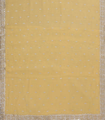 Yellow Woven Synthetic Blended Saree With Embroidered Motifs-EN2013