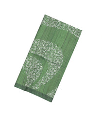 Green Printed Synthetic Tussar Silk Saree With Zari Checks & Motifs-SY0379