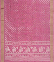 Dusty Pink Printed Synthetic Moss Chiffon Saree With Checks-BL5731