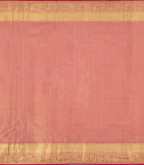 Crimson Woven Tissue Silk Saree With Floral Zari Motifs-KA15561