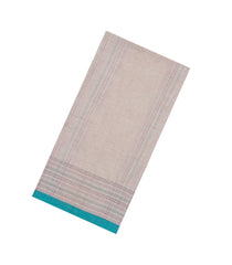 Taupe Handwoven Bengal Cotton Saree With Stripes-BG1495