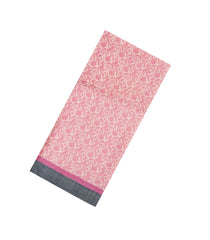 Baby Pink Printed Pure Silk Saree With Floral Motifs-PS0770