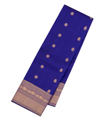 Blue Woven Pure Silk Saree With Floral Buttas-KA15538