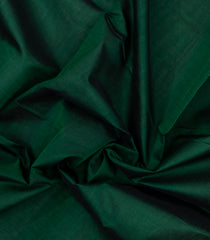 Bottle Green Handloom Silk Cotton Saree With Contrast Border-SC4488