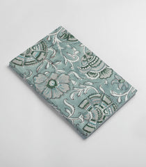 Shaodw Green 9 X 6 Inch Bagru Dabu Block Printed 96 Page Handmade Notebook-ACS1009