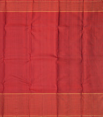 Dark Brown Handloom Kanchipuram Silk Saree With Mango Buttas