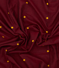 Crimson Handloom Bengal Cotton Saree With Kamalam Buttas-BG1772