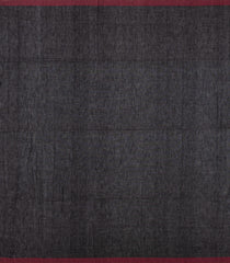 Black Handwoven Bengal Cotton Saree With Meena Buttas-BG1531