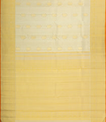 Cream Handloom Kanchipuram Silk Saree With Floral Motifs-KA15676