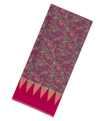 Lilac Printed Synthetics Dola Tissue Body With Temple Border -BL5230