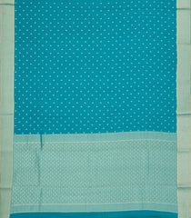 Cyan Woven Mysore Silk Saree With Floral Jaal Motifs-MS3574