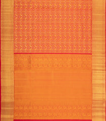 Maroon Handloom Kanchipuram Bridal Silk Saree With Zari Motifs-KA16274