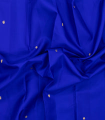 Blue Handloom Kanchipuram Silk Saree With Zari Buttas & Border-KA16177