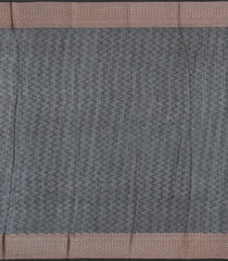 Dark Green Printed Chanderi Cotton Saree With Zari Border-CC1586