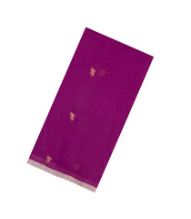 Magenta Handloom Bengal Cotton Saree With Tribal Buttas-BG1980