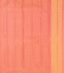 Cream Handloom Korvai Kanchipuram Rising Border Silk Saree With Floral Vine Motifs-KA13544