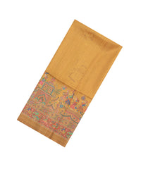 Sandal Printed Synthetic Tussar Saree With Wedding Motifs-BL5358
