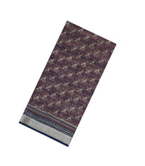 Lilac Printed Chanderi Cotton Saree With Bird Motifs-CC1605