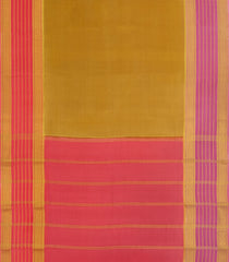 Oil Mustard Woven Mysore Silk Saree With Ganga Jamuna Border-MS3236