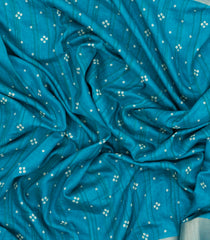Turquoise Woven Synthetics Dola Silk Saree With Zari Border-BL5264