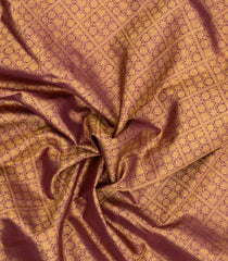 Dusty Pink Handloom Kanchipuram Silk Saree With Annam Chakaram Motifs-KA16351