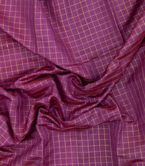 Dusty Pink Woven Tussar Silk Saree With Chekcs & Contrast Border-TU3230