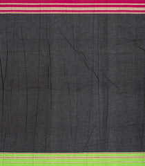 Black Woven Cotton Saree With Kasuti Hand Embroidered Border & Pallu-EN1765