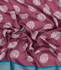 Dusty Pink Printed Synthetic Dola Silk Saree With Zari Border-BL5037