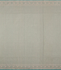 Aquamarine Handloom Banarasi Silk Saree With Floral Zari Motifs-BE1928