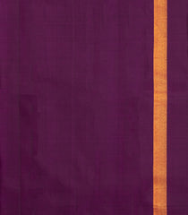 Dark Purple Handloom Korvai Kanchipuram Silk Saree With Temple Border-KA13986