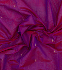 Magenta Handloom Silk Cotton Saree With Zari Buttas & Contrast Border-SC4817