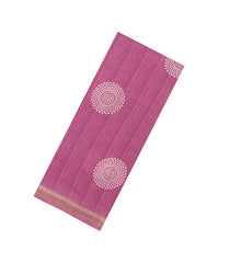 Dusty Pink Printed Synthetic Dola Silk Saree With Zari Border-SY0418